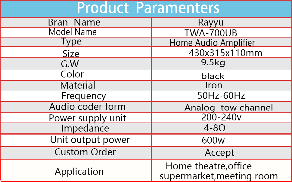 600W amplifier 600W amplifier