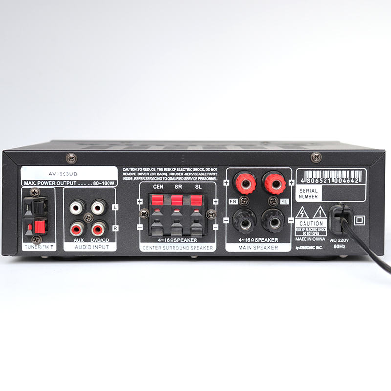 2 Channel 100W MiNi Design With Bluetooth, USB/SD, FM Input,Home Power Amplifier.
