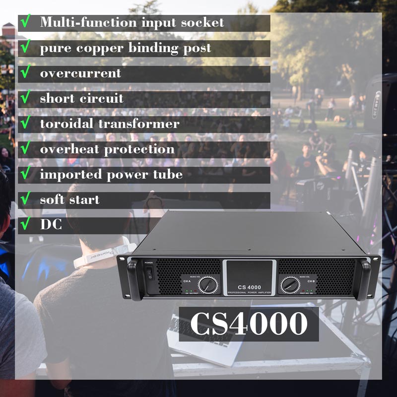 Stock Available 200W Dual channel Professional amplifier for conference rooms, CS-4000