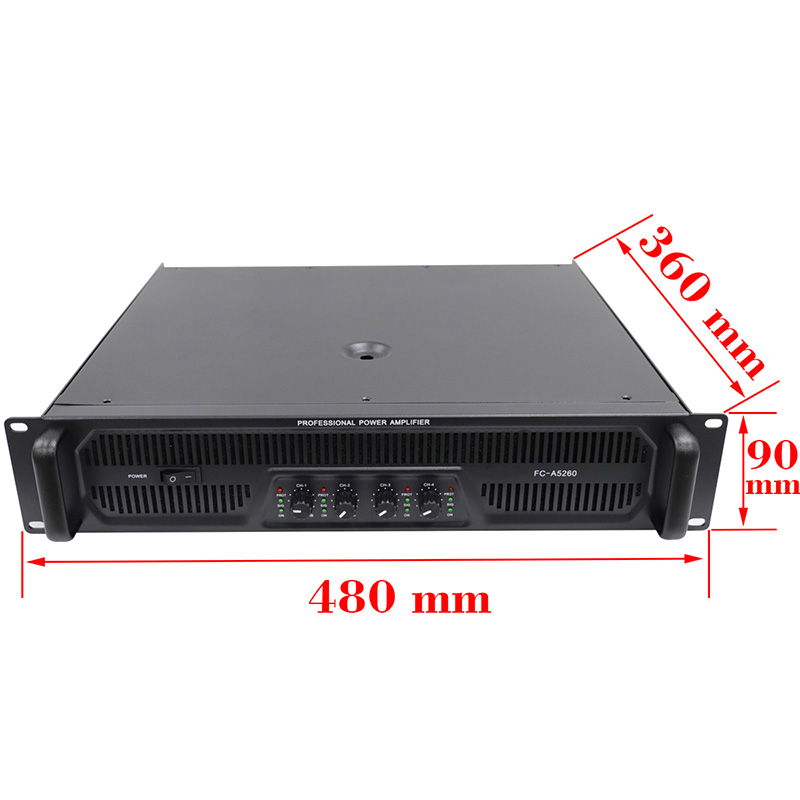 Wholesale Direct Sales 250W*4 high quality low pitched Amplifier for Karaoke, FC-A5260