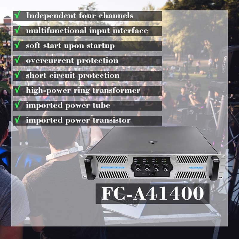 New Innovation 350W*4 Matching 12 inch - 15 inch speakers Professional amplifier, FC-A41400