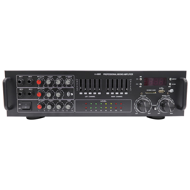 New Trend 50W*2 100W Dual channel Multiple microphone links Household Amplifier for singing, A-488R