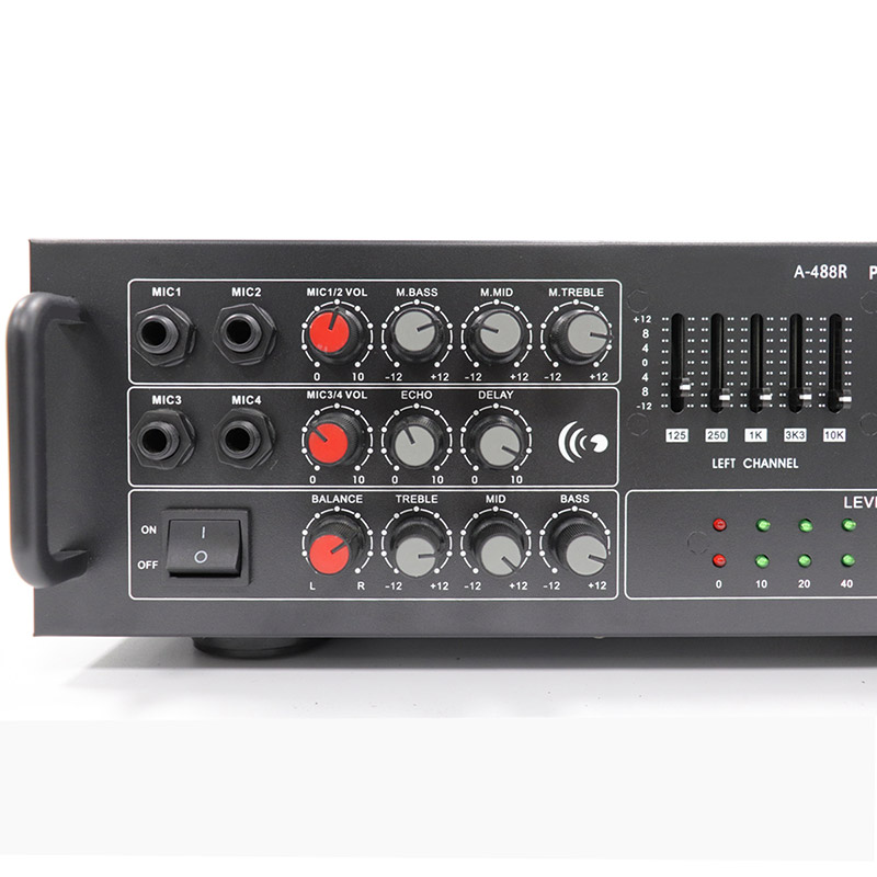 New Trend 50W*2 100W Dual channel Multiple microphone links Household Amplifier for singing, A-488R