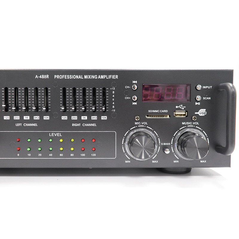 New Trend 50W*2 100W Dual channel Multiple microphone links Household Amplifier for singing, A-488R