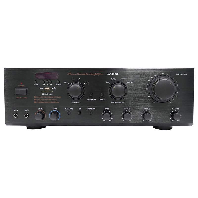 Top Sale Customized 100w*2 Digital Stereo Audio Home DJ Amplifier sound amplifiers speaker, AV-802B
