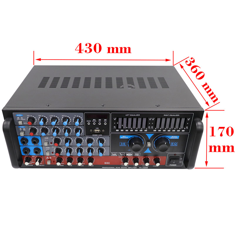 Stock Available 200W tone tuning audio mixing Amplifier for Instrument vocalization,FC-A6000