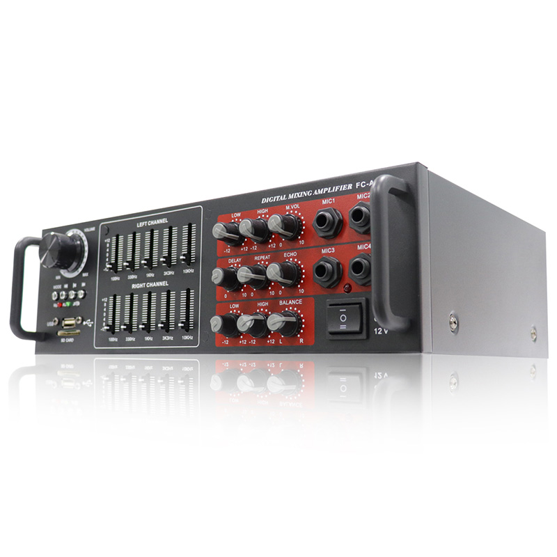 Wholesale 25W Dual Channel Stereo Amplifier Audio Receiver Home Store FM Radio SD MIC, FC-A387