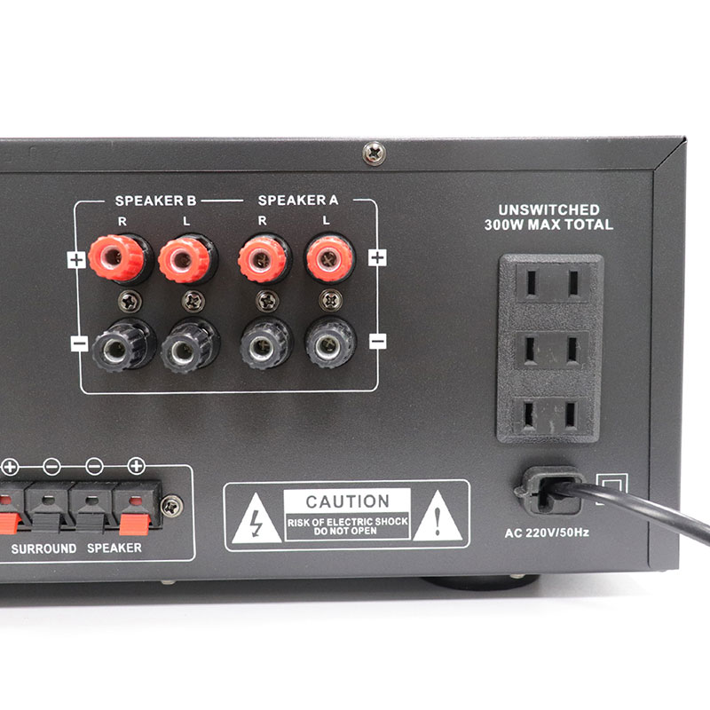 Made in China 100W dual channel Bluetooth and wireless home stereo mixer audio power amplifier, AV-602B