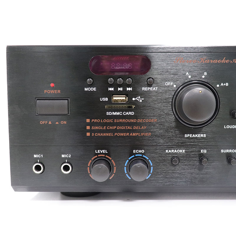 Made in China 100W dual channel Bluetooth and wireless home stereo mixer audio power amplifier, AV-602B
