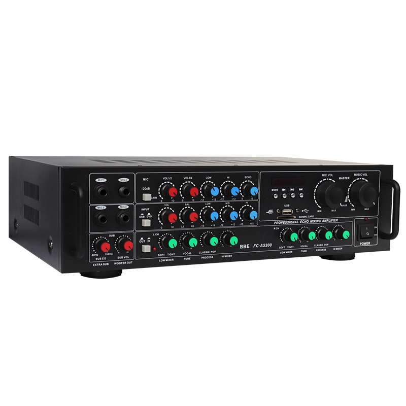 db dj 5.1ch stereo home audio with USB/SD/FM/BT professional power amplifier for home karaoke, FC-A5200