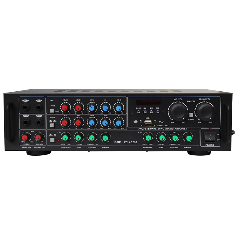db dj 5.1ch stereo home audio with USB/SD/FM/BT professional power amplifier for home karaoke, FC-A5200