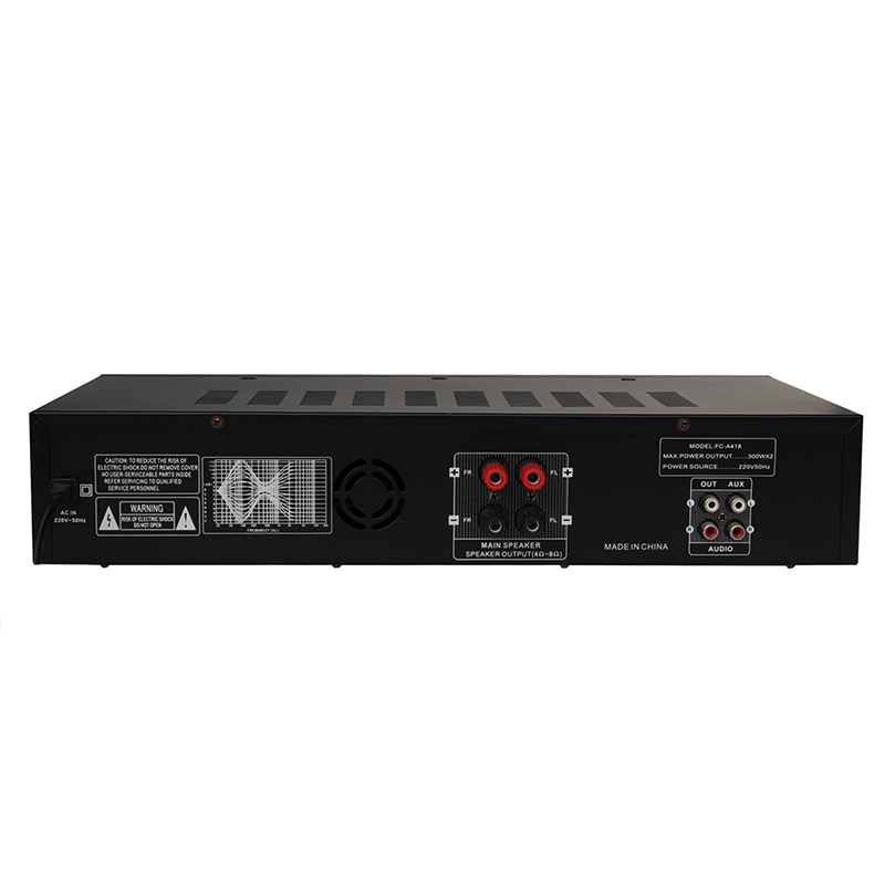 Factory wholesale 25W 2-channel infrared remote control DC12V input Household power amplifier, FC-A418