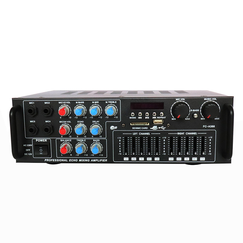 Super bass speaker with wireless microphone dj bass speaker home party box music audio amplifier, FC-A388