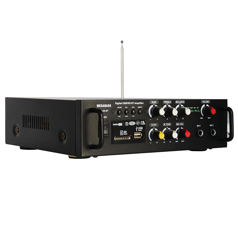 Class D Professional Board Karaoke Stereo Mini Mixer Sound 2.0 Channel HI-FI Home Amplifier, BV-20-BT