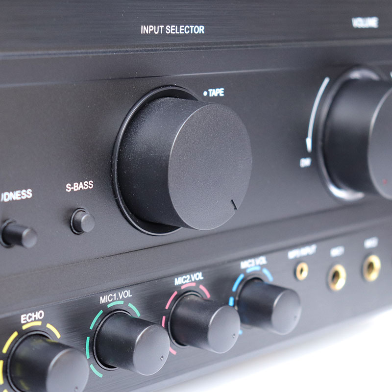 Customized four channel high fidelity digital low-power audio amplifier for home theater systems, AV-5024
