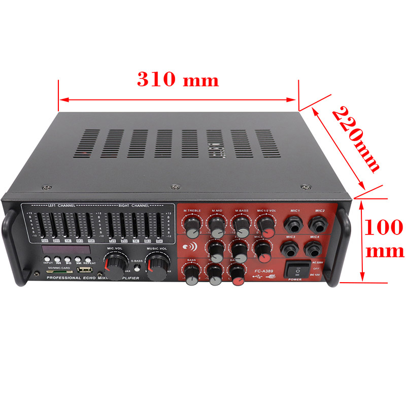 On Sale TDA7379 power transistor 25w*2 Connecting the microphone Amplifier for Home Karaoke, FC-A389