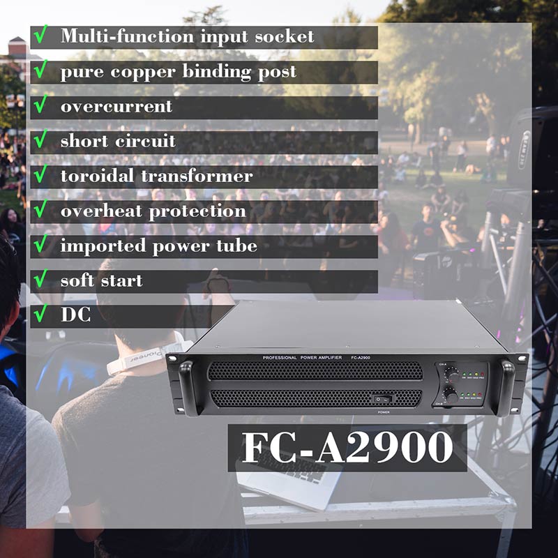 Wholesale 2 Channels 300w 15 Inch Professional Speaker Dedicated Power Amplifier For Conference Rooms FC-A2900
