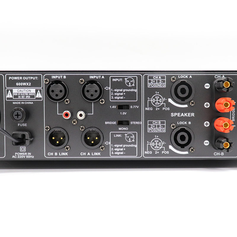 Customized logo 2 Channel 100W Professional Power Amplifier for indoor and outdoor, FC-A1200