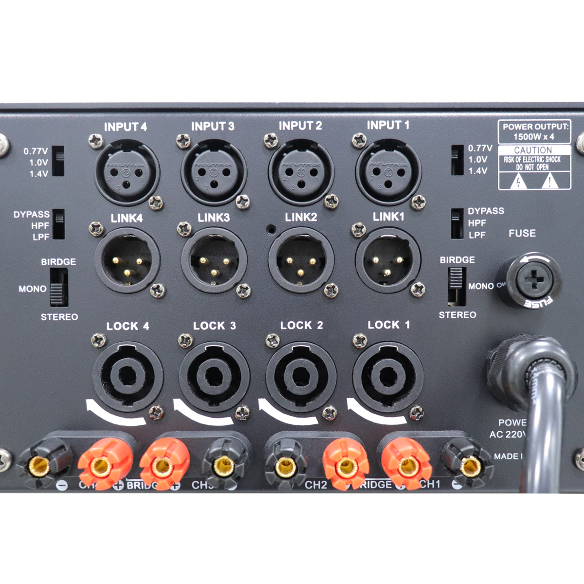 Newly developed H-class 1500W 4-channel 3U professional amplifier SY-41500