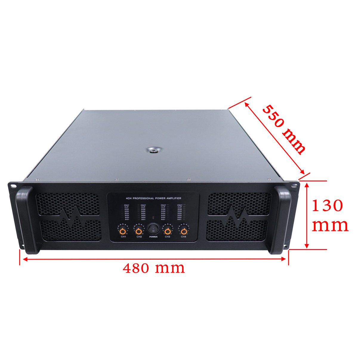 Newly developed H-class 1500W 4-channel 3U professional amplifier SY-41500