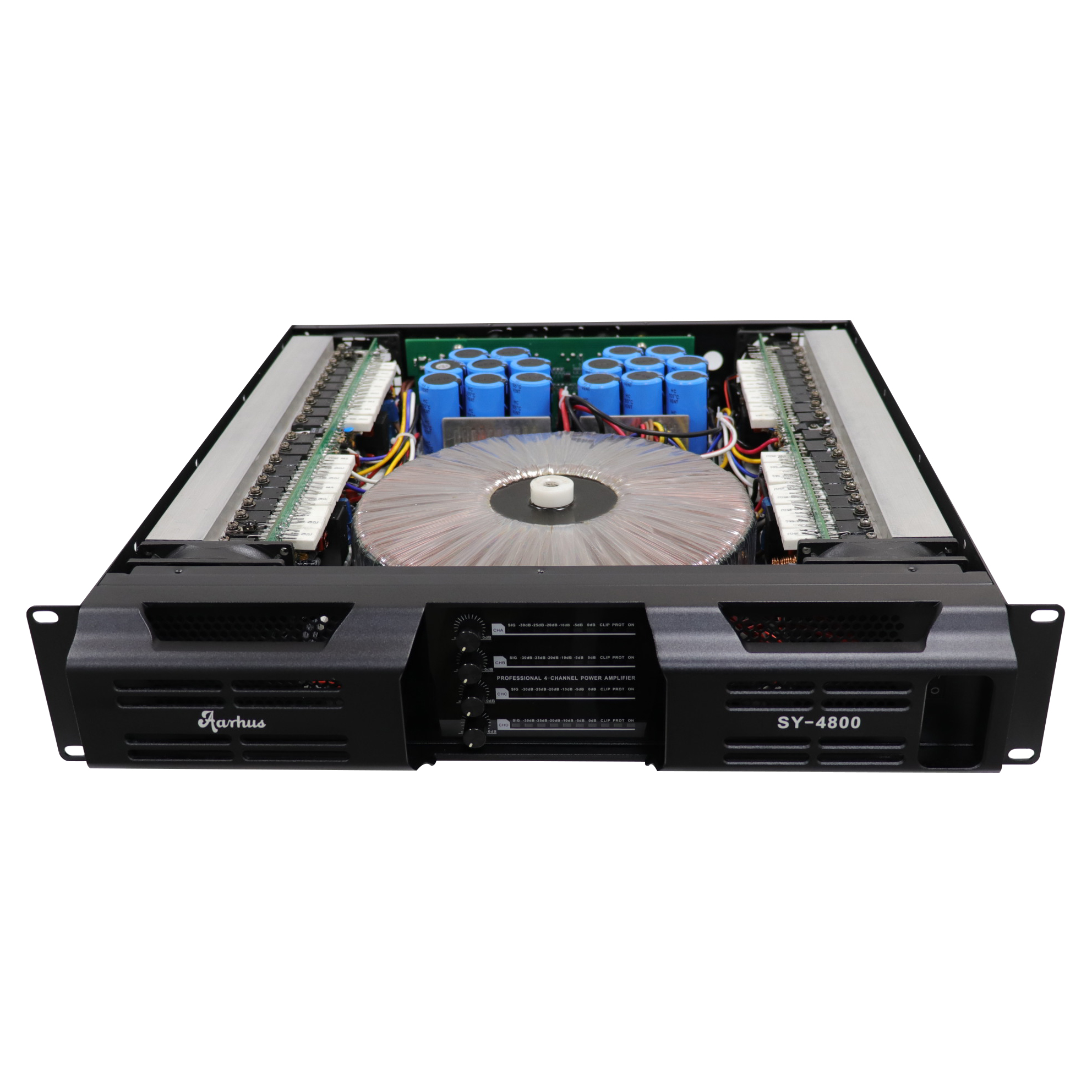 New design class H 800W 4-channel blue professional amplifier SY-4800
