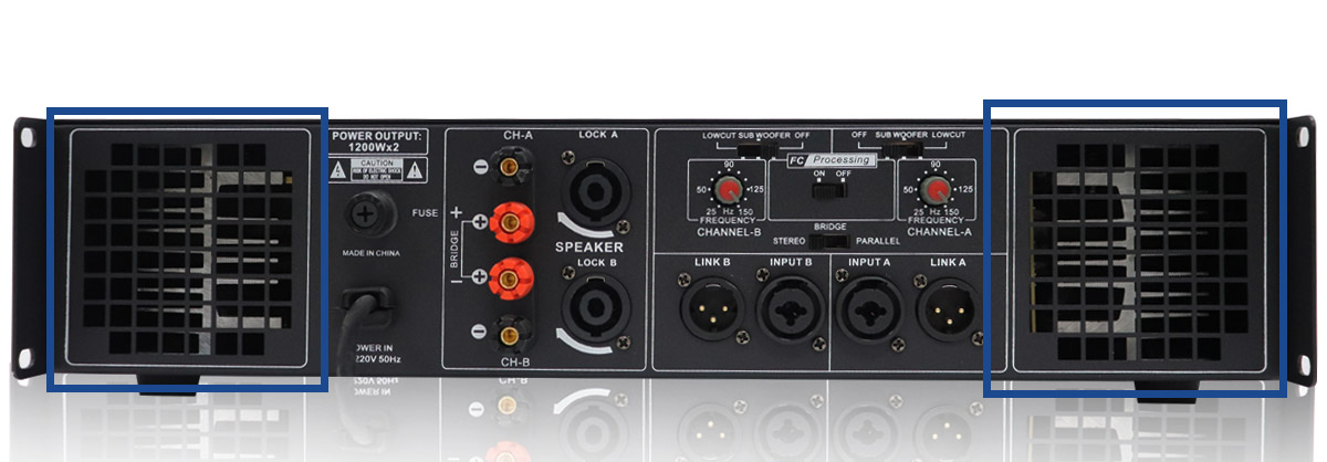 professional power amplifier rear panel professional power amplifier rear panel